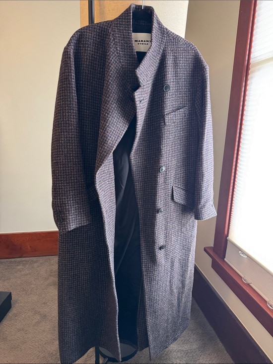 Isabel Marant Jackets & Blazers - Isabel Marant Brown and Black Houndstooth Long Trench Coat NEW w/TAGS